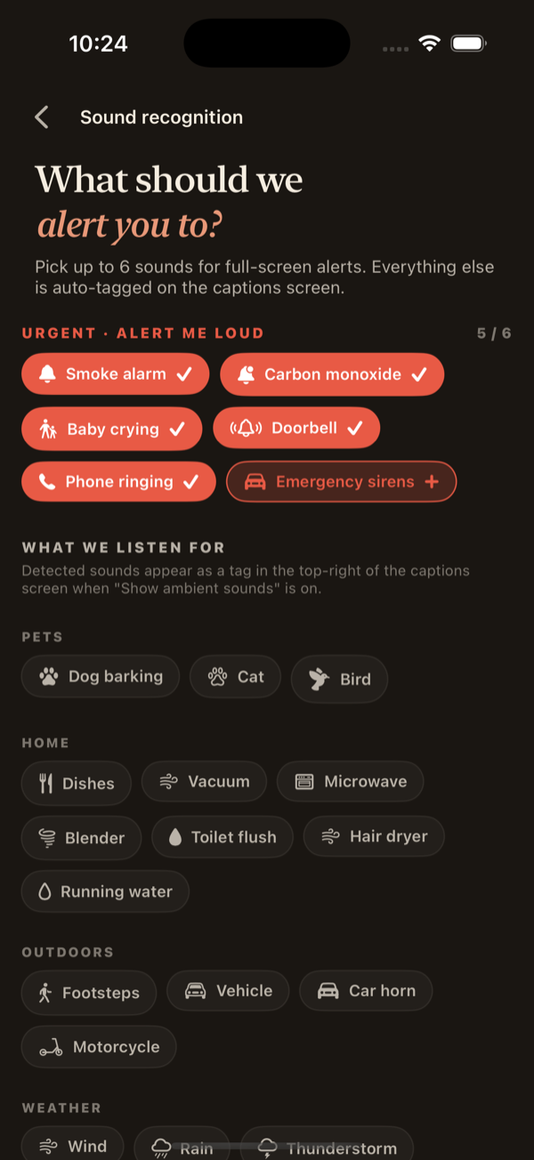 Earshot sound catalog